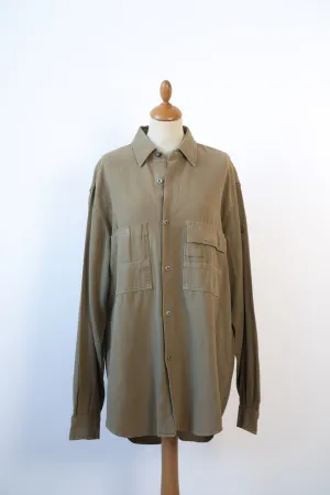 BEIGE SHIRT WITH UTILITY POCKETS SIZE XXL UK 16