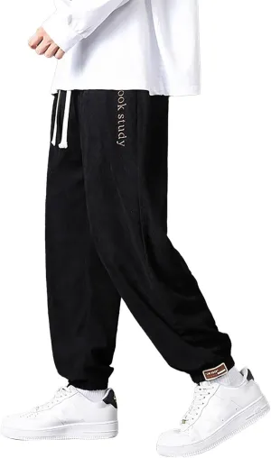 Mens Casual Joggers Pants Cotton Drawstring Chino Cargo Pants Hiking Outdoor Track Jogging Sweatpants Pants