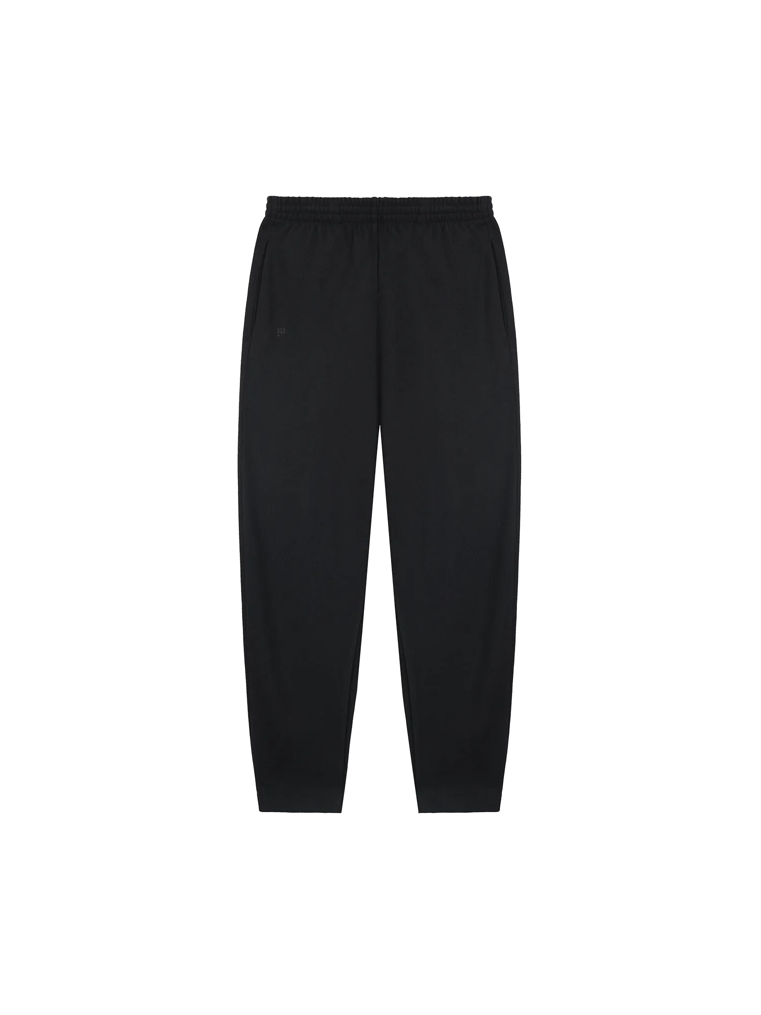 Mens Recycled Wool Jersey Barrel-Leg Track Pantsblack