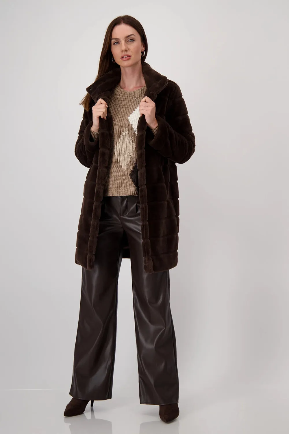 Monari Faux Fur Coat 808595