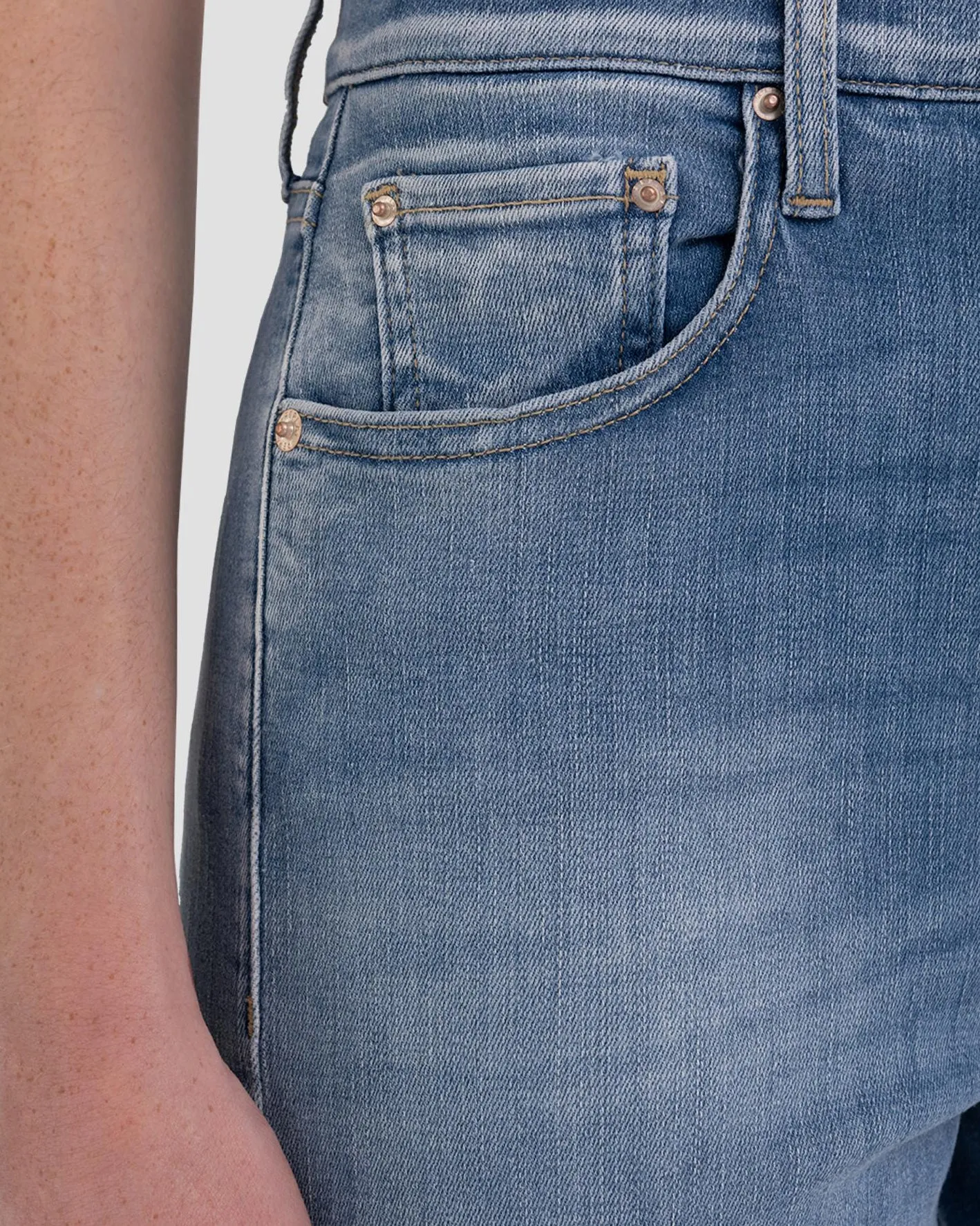 Replay Womens Reyne Straight Fit Jeans - Medium Blue