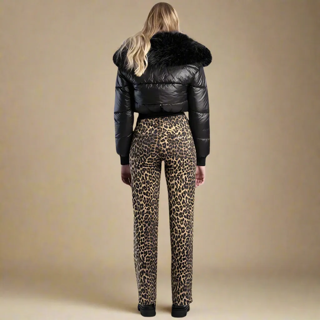Roll with It - Black Puffer Jacket With Fur Collar