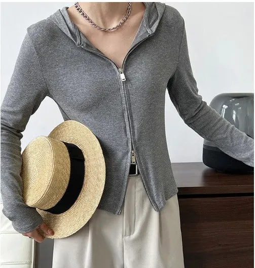 Urban Ribbed Zip Hoodie by CK Designs