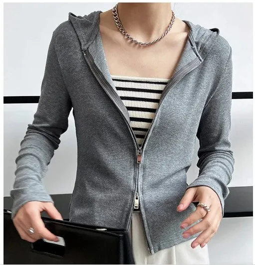 Urban Ribbed Zip Hoodie by CK Designs
