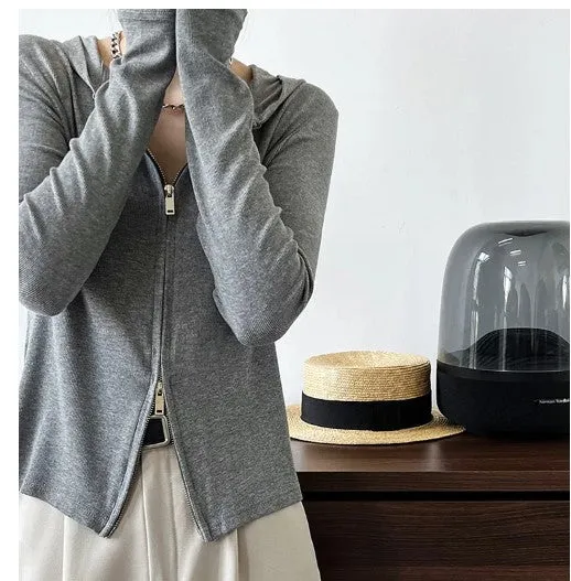 Urban Ribbed Zip Hoodie by CK Designs
