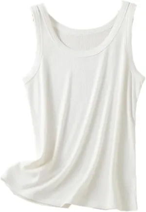 Women's Ribbed Cotton Sleeveless Camisole Top